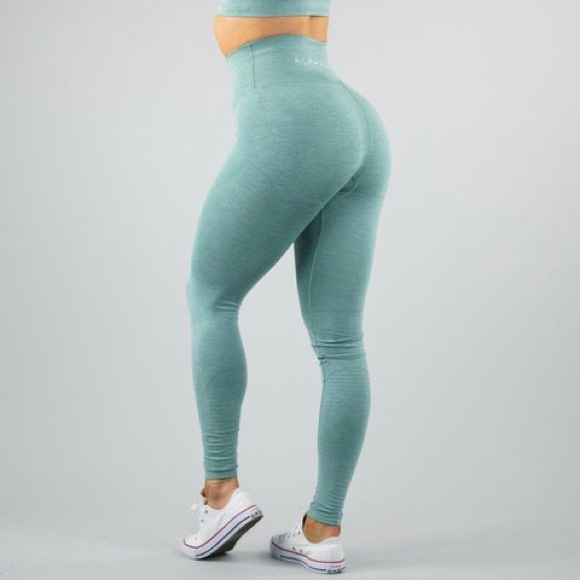 Jade Green ALPHALETE leggings - Picture 2 of 2